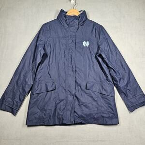 Notre Dame Rain Jacket Womens L Lee Valley Ireland Golf Preppy Ivy Performance